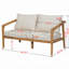 Causeuse d'extérieur 48,4 po en bois d'acacia