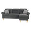 Ensemble de canapé modulaire réversible en polyfibre couleur ardoise