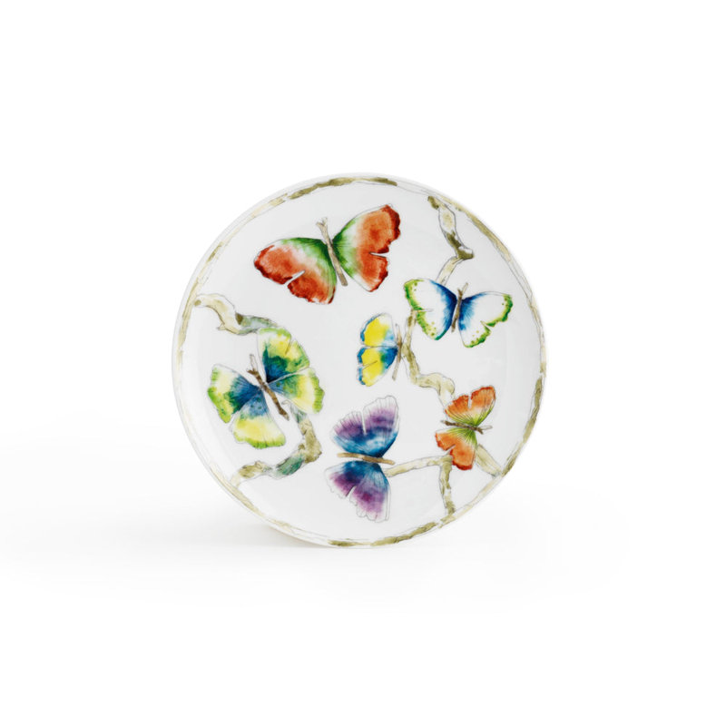 Butterfly Ginkgo Handmade Porcelain Appetizer Plate