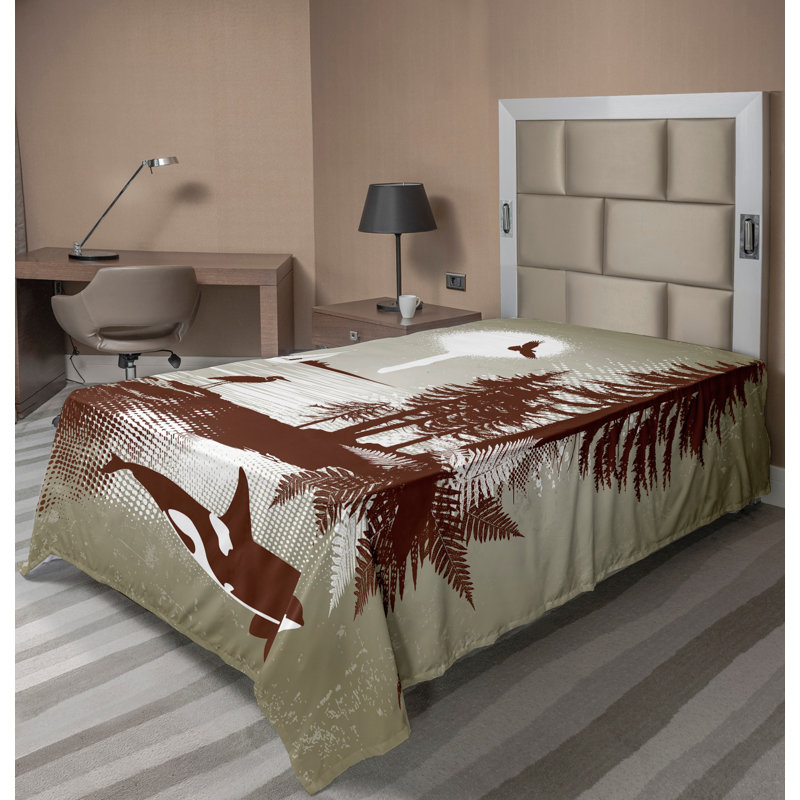 Drap-housse Ambesonne, Drap plat pour lit simple