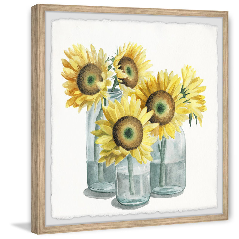 Yellow Blossoms - Single Picture Frame Painting, 51cm H x 51cm W
