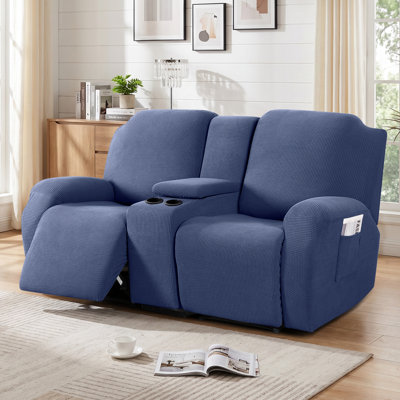 Housse pour causeuse inclinable avec console centrale 4 pièces Tiba