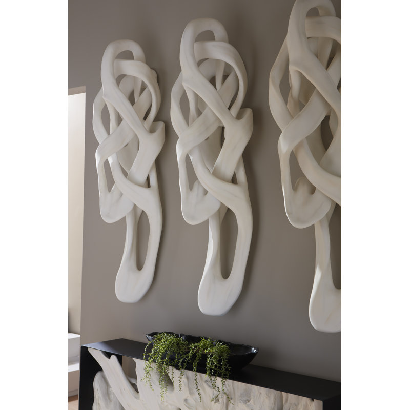 Cast Dancing Wall Sculpture, Passé, Faux Bleached