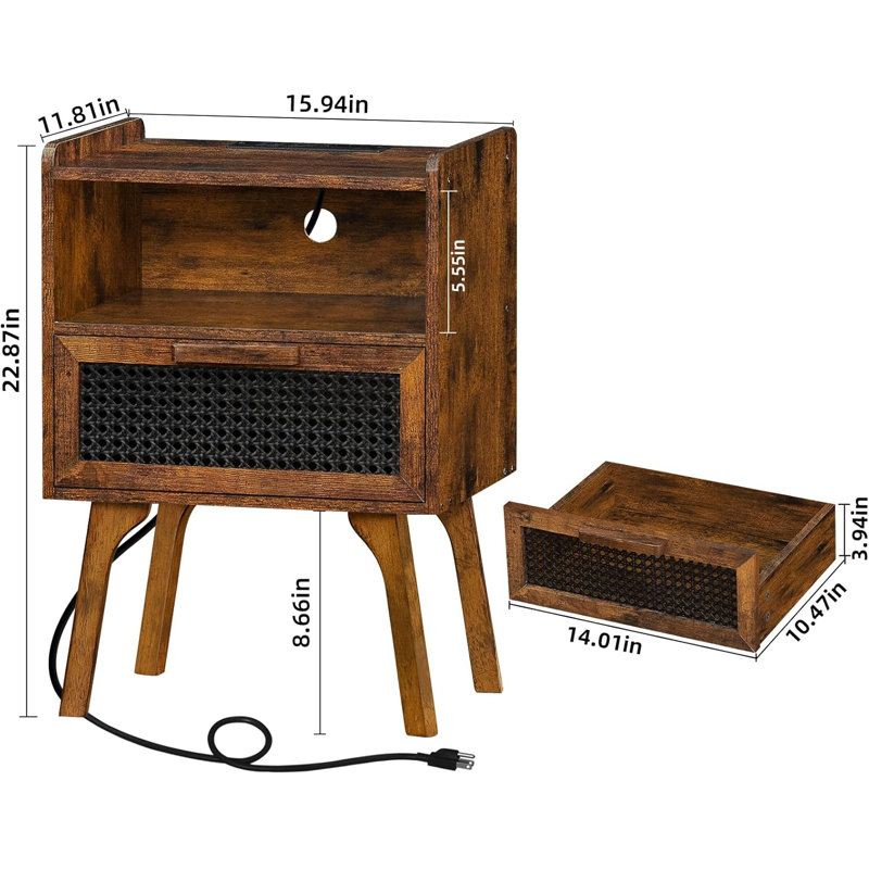 Vine Decorative Bedside Table