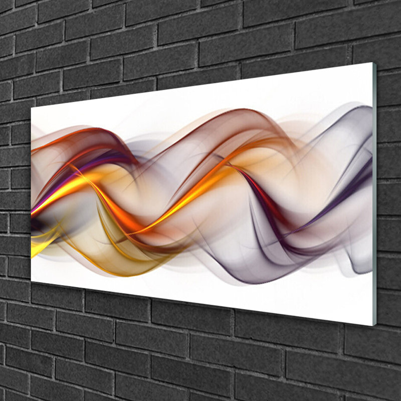 Art Abstract 1 Piece Wall Art on Glass