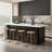 72" Kitchen Island With Storage,Kitchen Cabinet with Seating Area and Sintered Stone Table Top-1470832965-1470832960