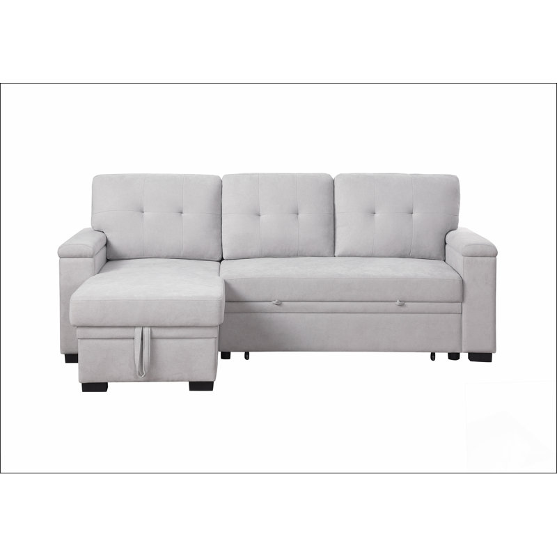 Tissu avec canapé à accoudoirs carrés, Gris clair