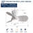 Bedroom Ceiling Fan With 3 Colour Dimmable, 3 Abs Blades Remote Control Dc Motor Black With 18W Led Light-113577016-113577017