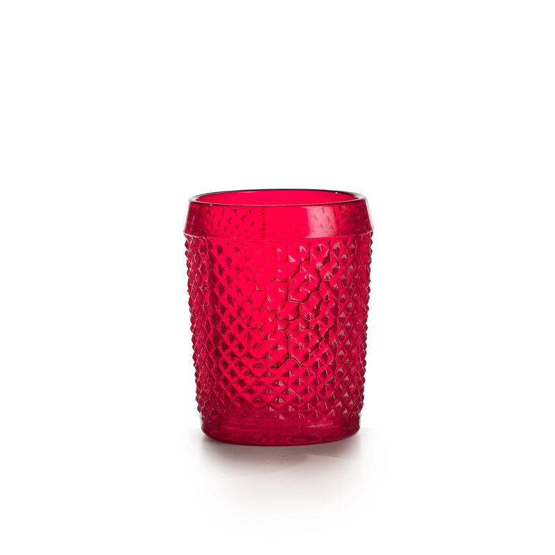 Bicos Handmade Drinking Glass, Red