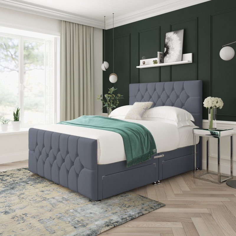 Divan Bed Base, 4 Drawers, Steel, Super King (6')