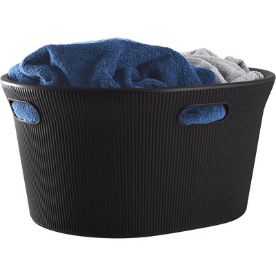 Decorative Ribbed Laundry Hamper