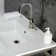 Quadras Ceramic Rectangular Console Bathroom Sink with Overflow