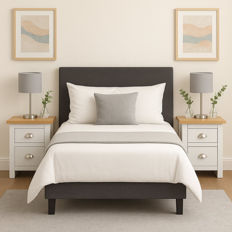 45cm W Manufactured Wood Bedside Table
