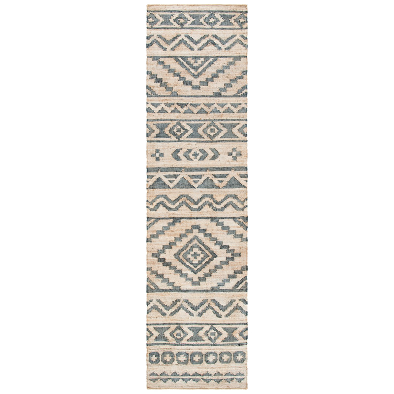 Haywa Hand Loomed Jute, Cotton Southwestern Rug, Rectangle 2'3" x 5'