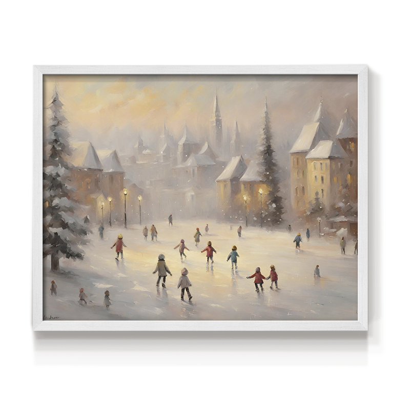 Paysages rétro-CII - reproduction encadrée, H 11 po x l 14 po, Blanc