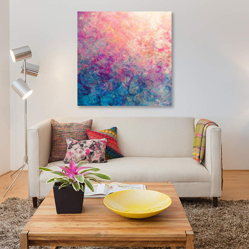 « côtier coucher de soleil », reproduction sur toile, H 18 po x l 18 po x P 1,5 po