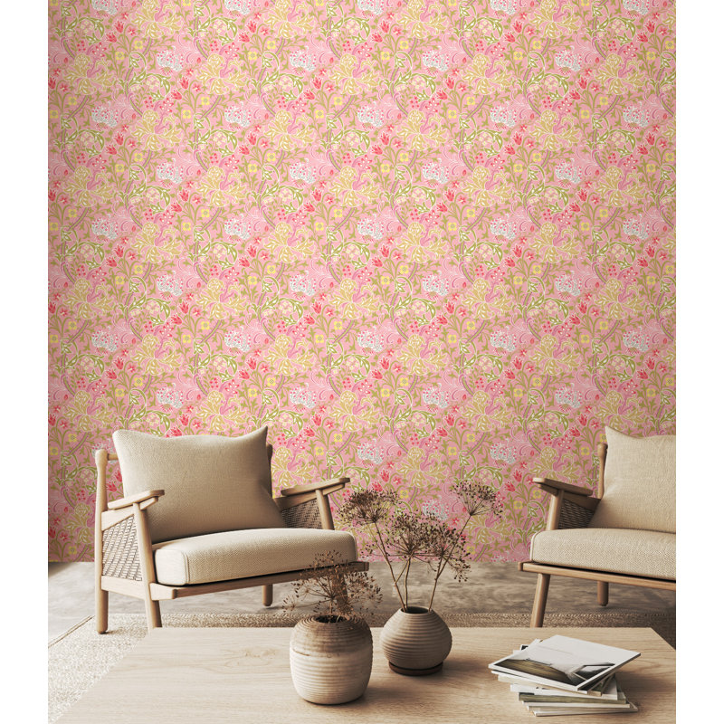 Padstow 10m x 50cm Wallpaper Roll, Rose Pink