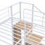 Lit superposé double en métal blanc avec conception peu encombrante-416725146-416725147