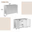 Buffet 3 portes blanc moderne ultrabrillant avec pieds en métal thermolaqué-1520686214