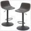 Ensemble de 2 tabourets réglables, tabourets pivotants de style Mid-Century, tabourets de bar industriels avec dossier et chaises de bar à hauteur de comptoir-184117025
