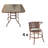 Rattan patio table and chair combination