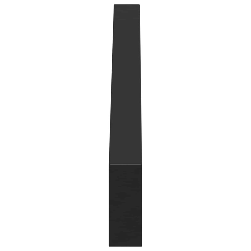 vidaXL Furniture Feet Black Iron Storage Parts Accessories Components Home, 10cm H x 31.1cm W x 4.05cm D