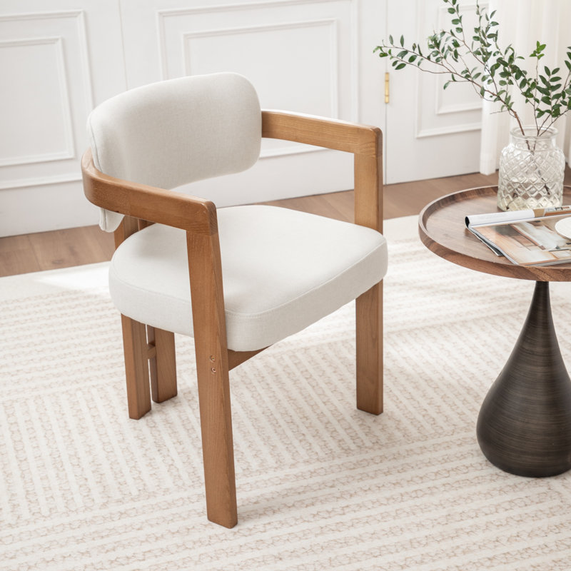Chaise rembourrée Bula, Beige