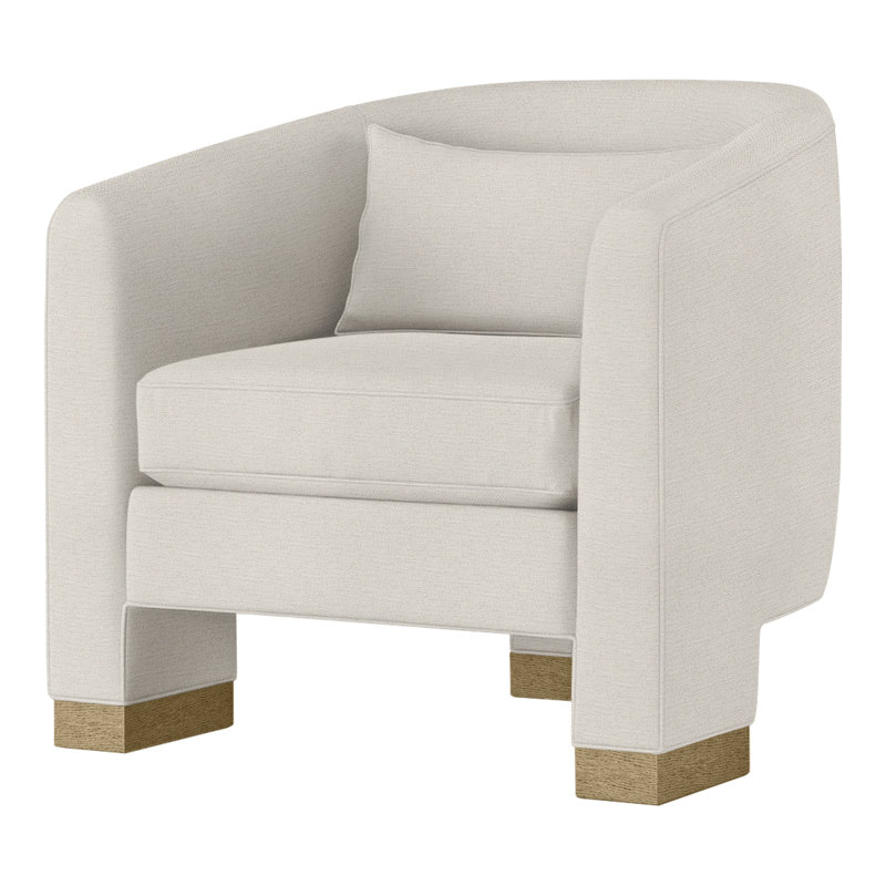 Fauteuil demi-tonneau Admiral, Perigold page perle, Dune