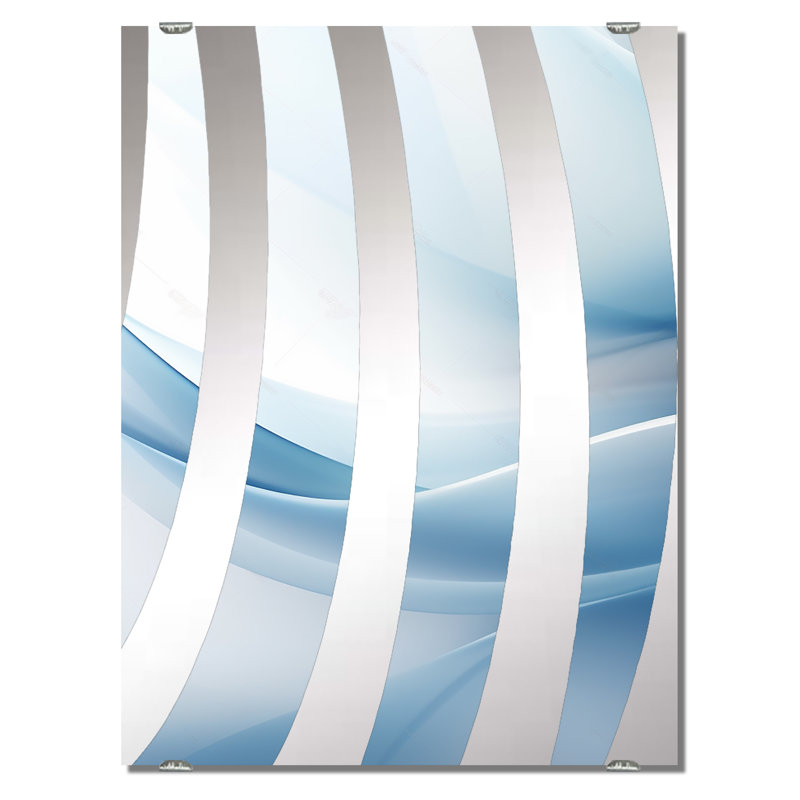 Cresta - Miroir mural décoratif fractal abstrait MIR137533, 32 po x 24 po