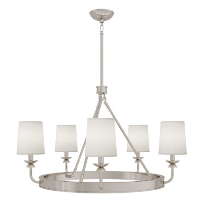 William Chandelier - 5-Light - Polished Nickel