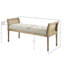 Banc d'appoint avec siège en mousse haute densité de style antique et 29,22 lb