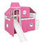 Lit mezzanine double avec tente et tour-340305651-340305661