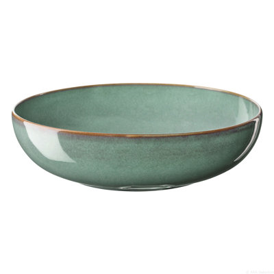 ASA Selection seasons pasta plate eucalyptus, dinner plate, pasta plate, stoneware, green, D 21cm