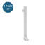 Ensemble d'accessoires de plinthe en aluminium mat argenté (ensemble de 4)-122435332
