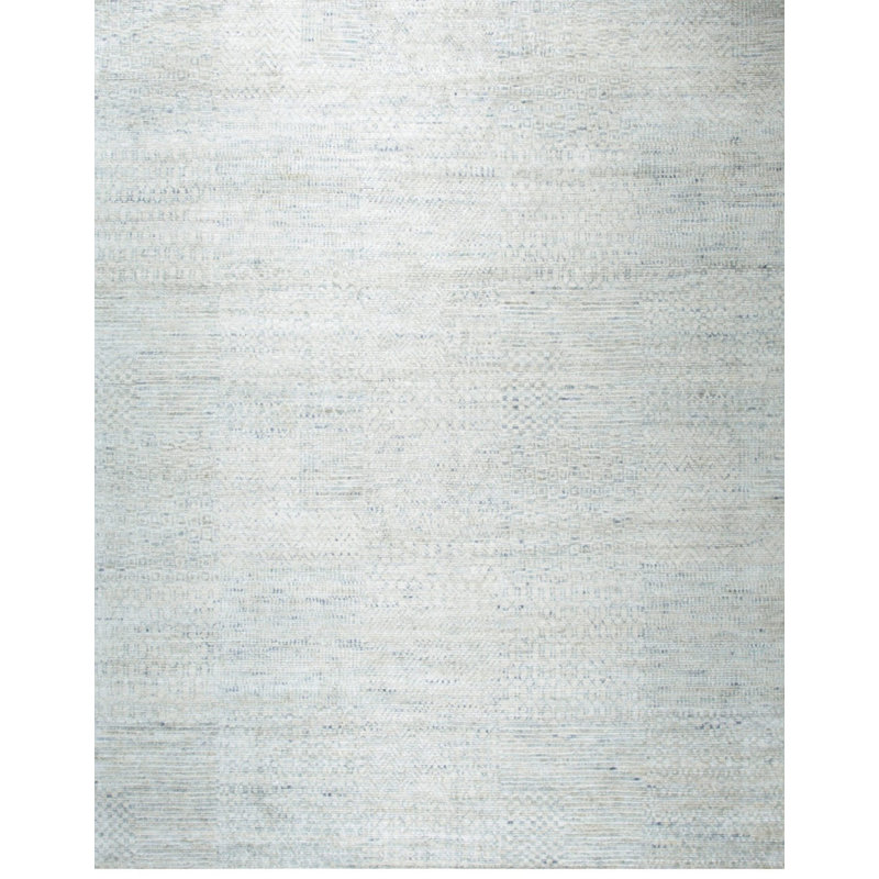 Hand Knotted Silk Area Rug in Green