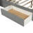 Twin Over Full Bunk Bed With Drawers,Storage And Slide, Multifunction, Gray