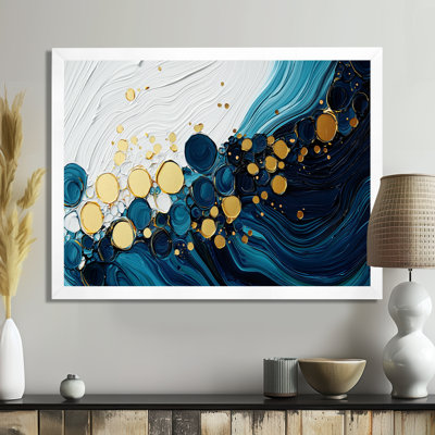 Abstract Aqua Pulse Of The Ocean V - abstract Wall Art