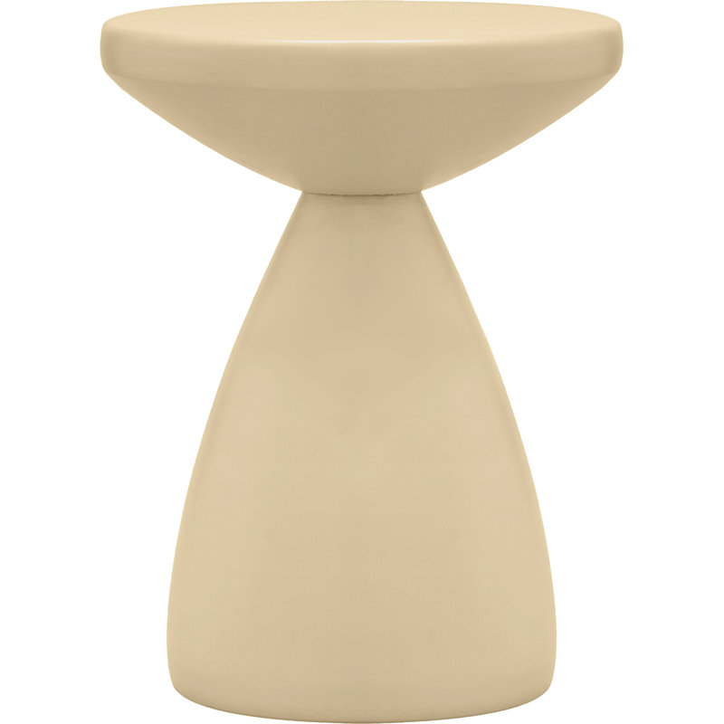 Table d'appoint en fer Anika Hendershot, Beige