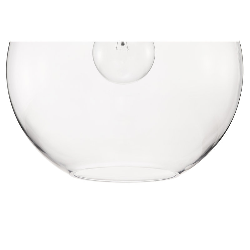 Dawson 1-Light Dimmable Glass Globe Pendant, Chrome