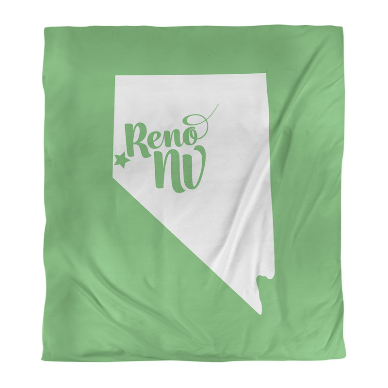 Housse de couette reno nevada, Housse de couette pour grand lit, Vert, Microfibre