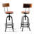 Industrial Bar Stool-Adjustable Swivel Round Wood Metal Kitchen Stool-26-32 Inch-Rustic Farmhouse-Counter Height Extra Tall Bar Height Stool-Arc-Shaped Backrest,Welded-825758791-868103236