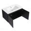 Meuble-lavabo mural flottant 30 po avec lavabo en céramique et porte d'armoire à fermeture en douceur, paquet Kd