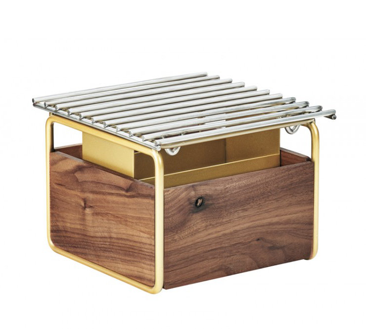 Mid-Century 12" X 12" Chafer Alternative, Brass
