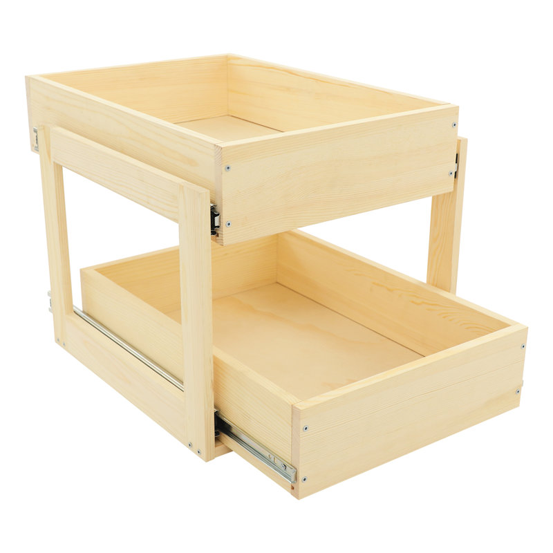 Pull-Out Cabinet Organizer, Rectangle Cabinet Organizer, Drawer Shelves Storage For Kitchen, 16" H x 21" W x 20" D
