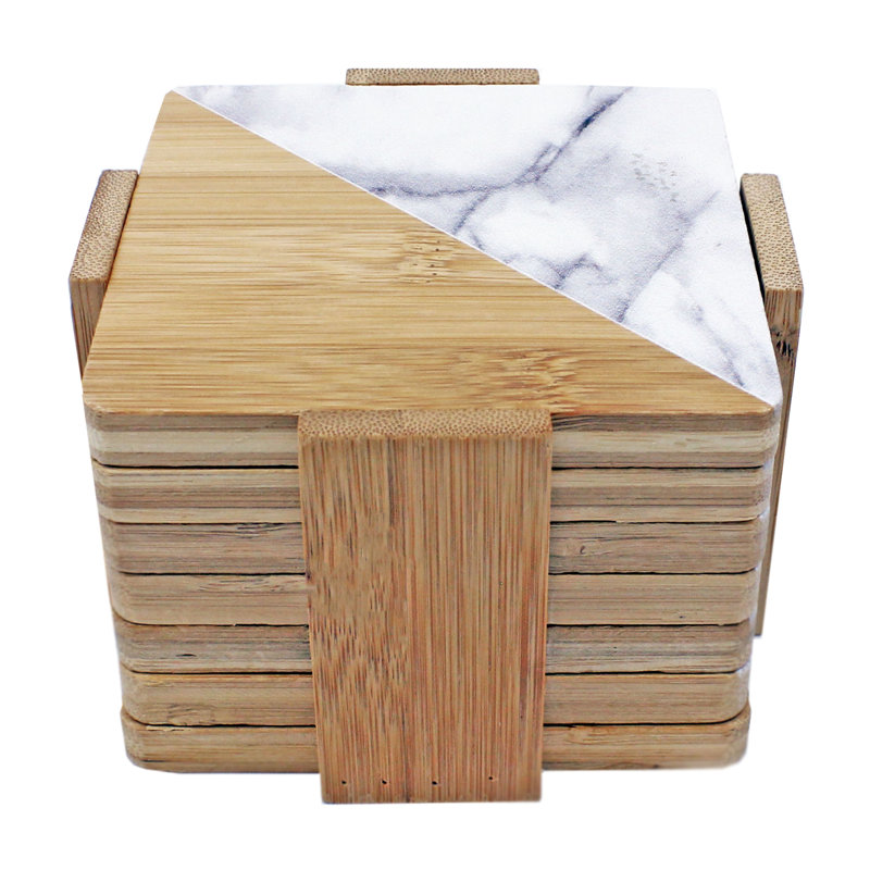 Bamboo Square 4 Piece Trivet Set