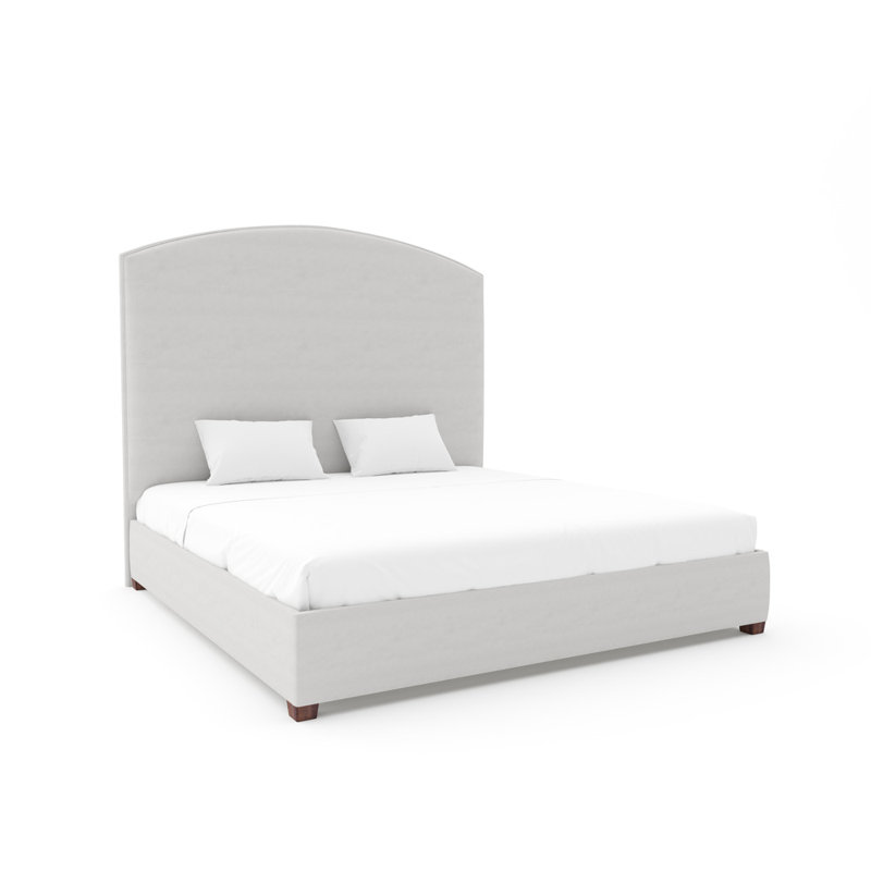 Lit Benjamin avec rails 11 po, Colombe velours performance vie chic, Espresso, Lit simple
