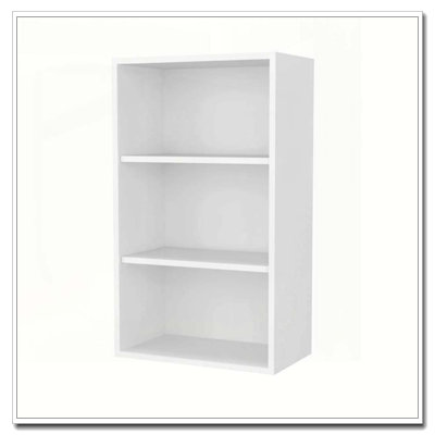 Armoire murale blanche avec rangement ouvert