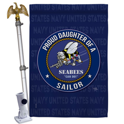 Double Sided 40'' H x 28'' W Polyester Flag Set