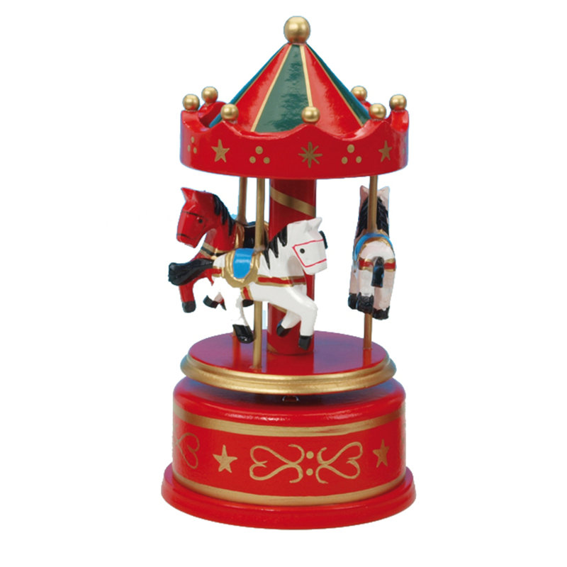 Figurine Carousel Turns To The Melody Bolero, H 3,54 po x l 7,09 po x P 4,33 po