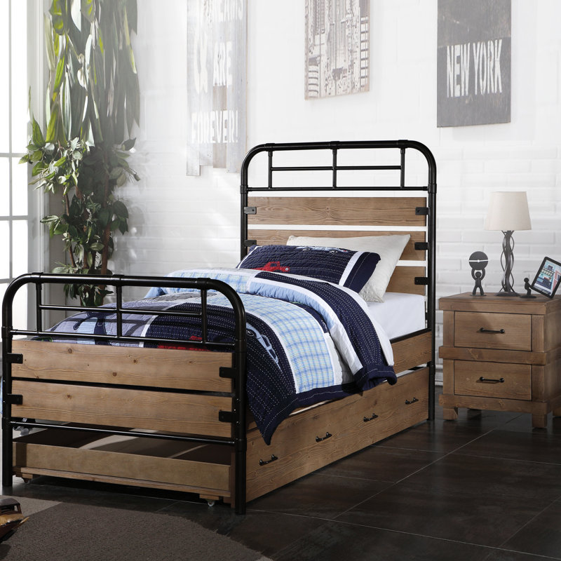 Table de chevet rustique pour chambre à coucher avec chêne antique - offre une conception de finition tranquille pour une solution de rangement